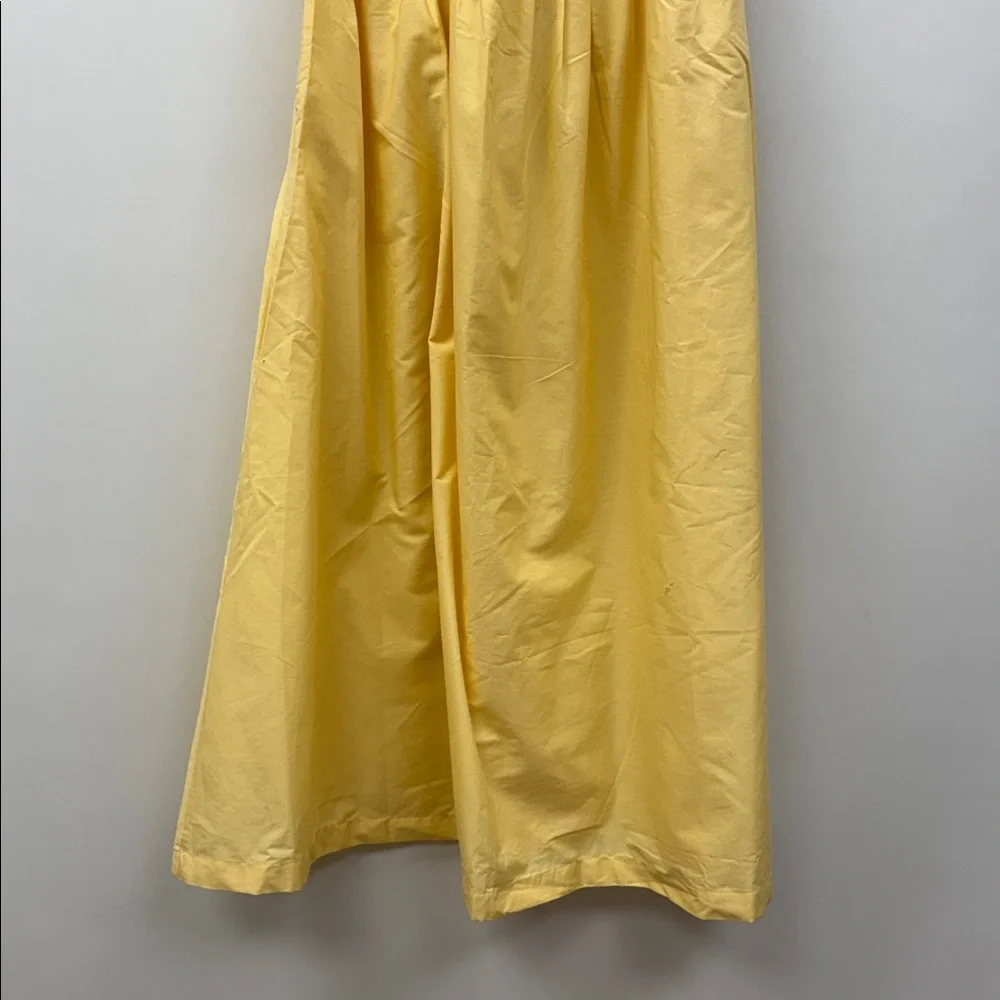 NWT Abercrombie & Fitch Sydney Smocked Drop Waist A-Line Midi Dress Yellow Small - Picture 5 of 10